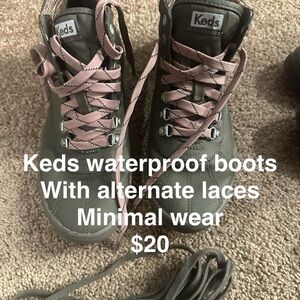 Keds Waterproof Boots - Pink and Gray